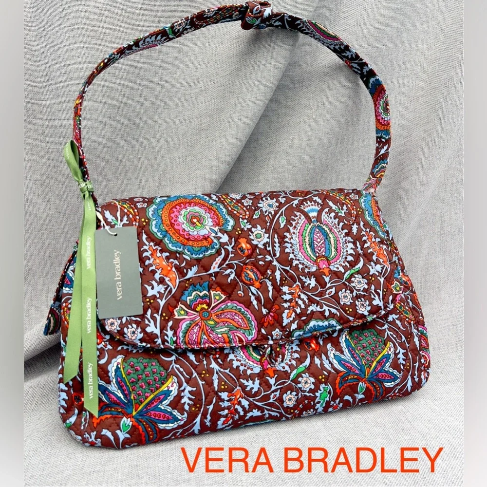 VERA BRADLEY Rothvale Shoulder bag Marrakesh Cinnamon textile floral brown